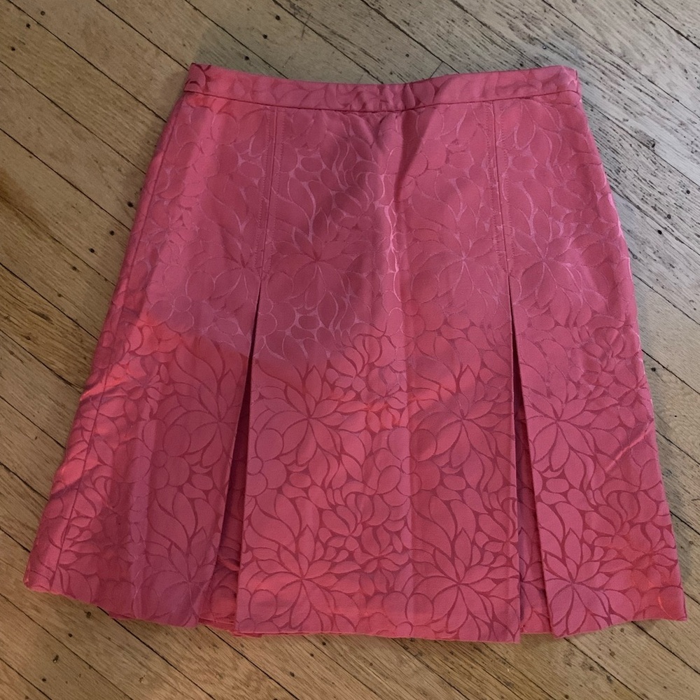 Pleated Floral Pink Women's Skirt